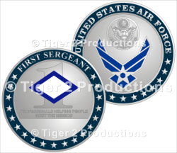 1st SERGEANT PROMOTION COIN SHINY NICKEL 1.5 INCH