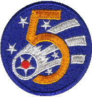 5th AIR FORCE PATCH -ARMY AIR FORCE
