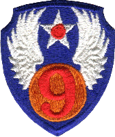 9th AIR FORCE PATCH ARMY AIR FORCE