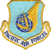PACIFIC AIR FORCES PATCH PRE-1992 (BLUE LETTERS)