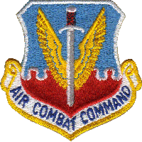 AIR COMBAT COMMAND PATCH (BLUE LETTERS)