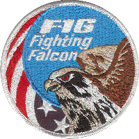 F-16 FIGHTING FALCON SWIRL PATCH