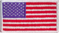US FLAG WHITE BORDER