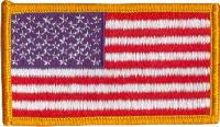 US FLAG GOLD BORDER