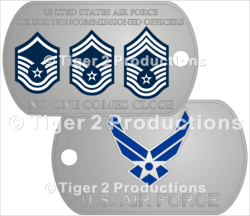 TOP 3 DOG TAG COIN ANTIQUE SILVER 2 BY 1.173 INCHES