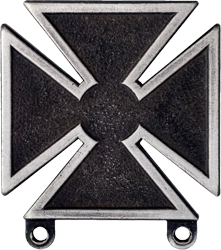 WEAPONS QUALIFICATION BADGE, MARKSMAN SILVER OXIDE