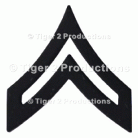 CORPORAL (ARMY) BLACK METAL PAIR