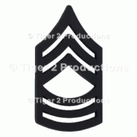 MASTER SERGEANT (ARMY) BLACK METAL PAIR