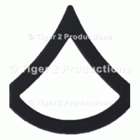 PRIVATE FIRST CLASS (ARMY) BLACK METAL PAIR