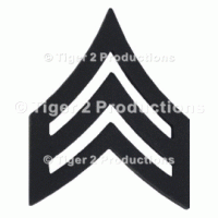 SERGEANT (ARMY) BLACK METAL PAIR
