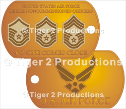 TOP 3 DOG TAG COIN ANTIQUE GOLD 2 BY 1.173 INCHES