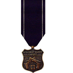 COAST GUARD EXPERT PISTOL MEDAL MINIATURE SIZE