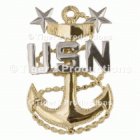 MASTER CHIEF PETTY OFFICER (NAVY) HAT BADGE MINIATURE SIZE