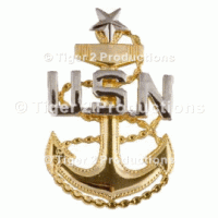 SENIOR CHIEF PETTY OFFICER (NAVY) HAT BADGE MINIATURE SIZE