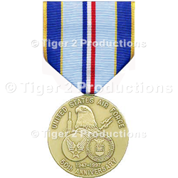 AIR FORCE 50th ANNIVERSARY GOLD MEDAL REGULATION SIZE