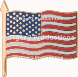 US FLAG PIN COLOR ENAMEL