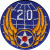 20th AIR FORCE PATCH - ARMY AIR FORCE
