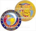 EAGLE KEEPER CREW DAWG COIN BRONZE WITH COLOR 1.5 INCH