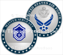 MASTER SERGEANT PROMOTION COIN SHINY NICKEL 1.5 INCH