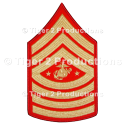 SERGEANT MAJOR OF MARINES E9 RED GOLD PAIR
